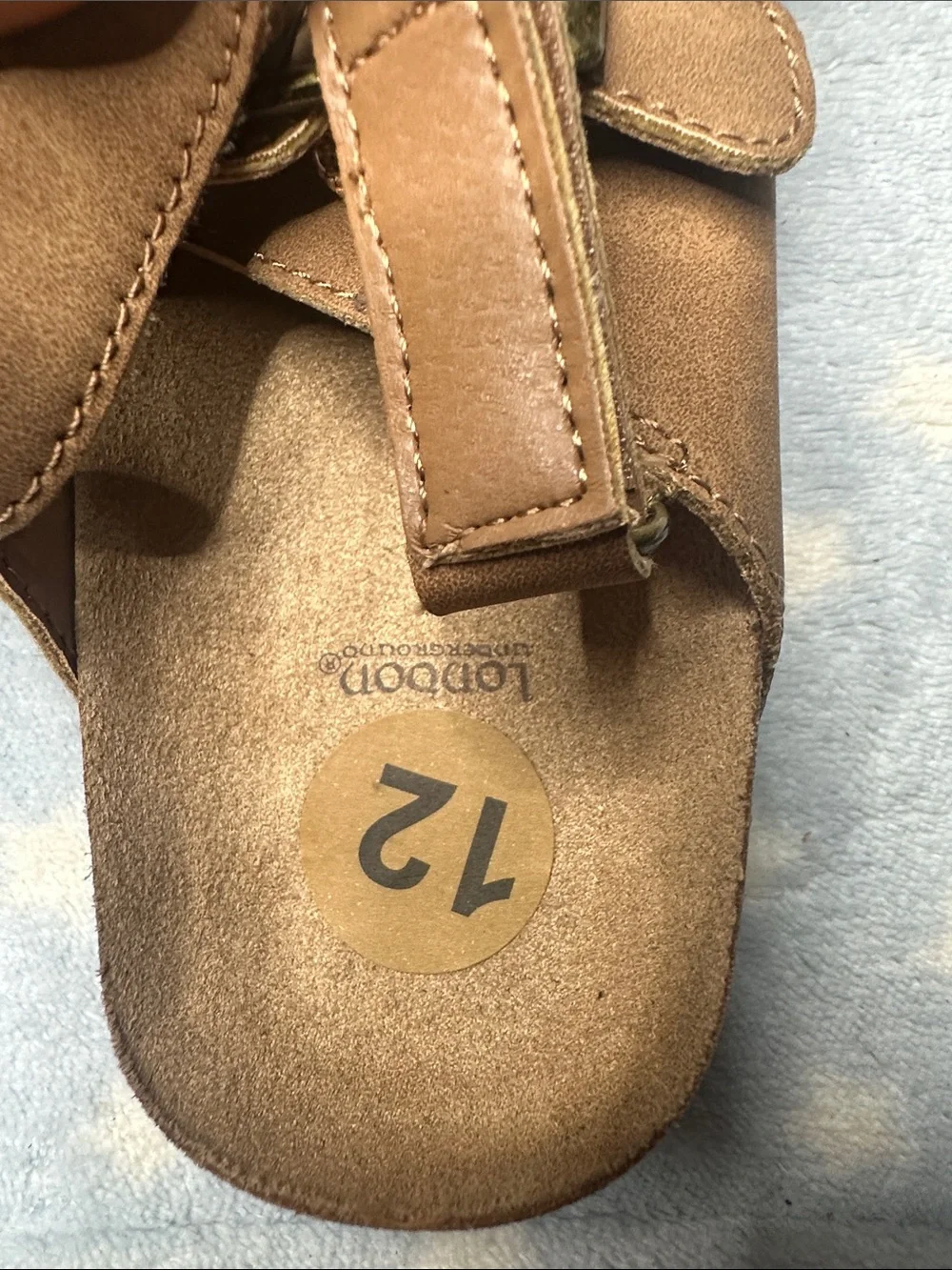 Kids Double-Buckle Brown Suede Sandals